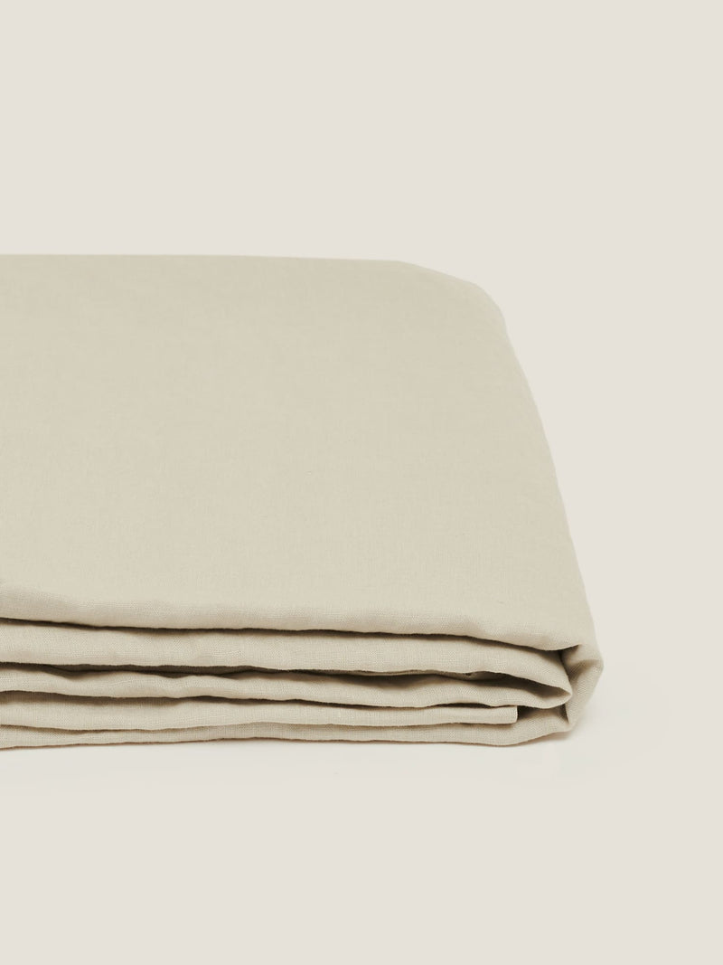 100% Linen Flat Sheet in Sand
