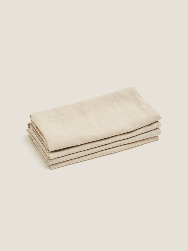 100% Linen Napkin set in Natural