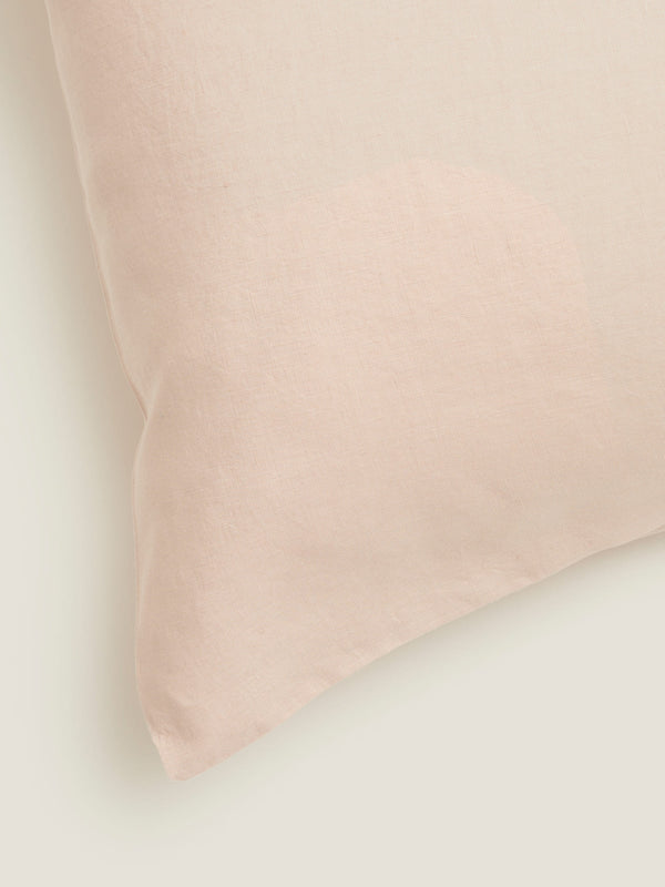 100% Linen Standard Pillowslip Set (of two) in Blush