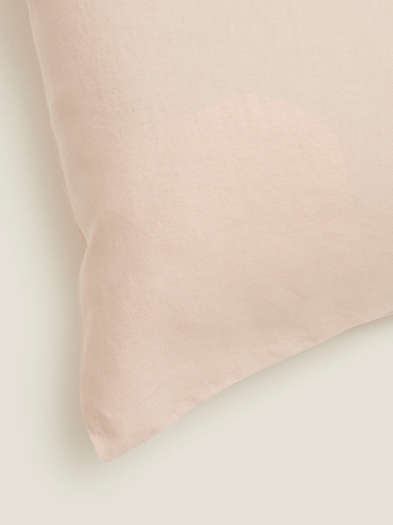 100% Linen Euro Pillowslip Set (of two) in Blush