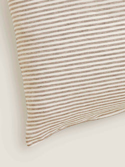 100% Linen Euro Pillowslip Set (of two) in Olive Stripes