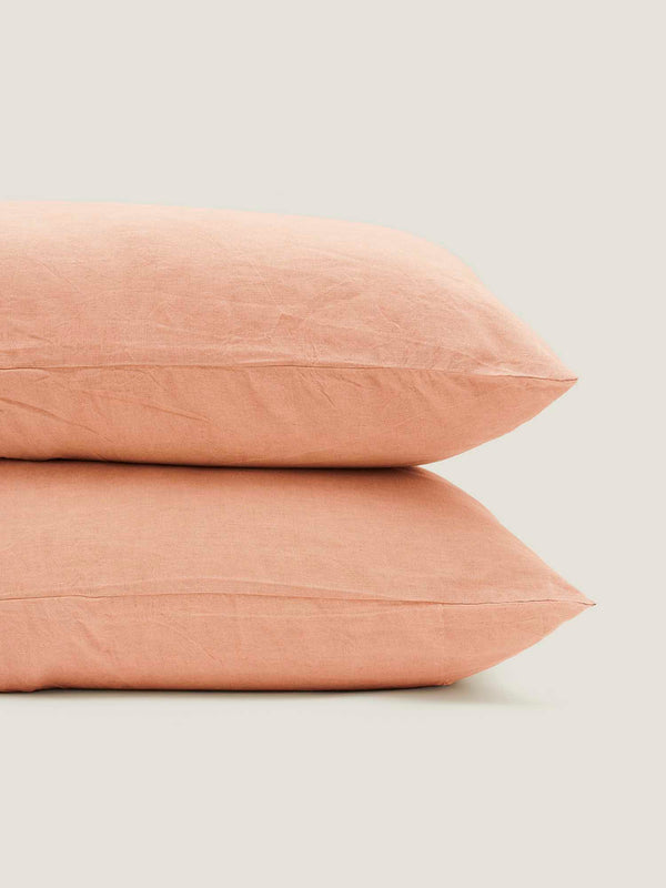 100% Linen Standard Pillowslip Set (of two) in Musk
