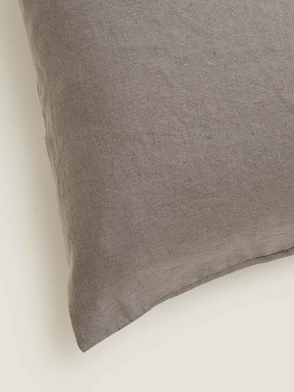 100% Linen Euro Pillowslip Set (of two) in Storm