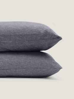 100% Linen Standard Pillowslip Set (of two) in Denim