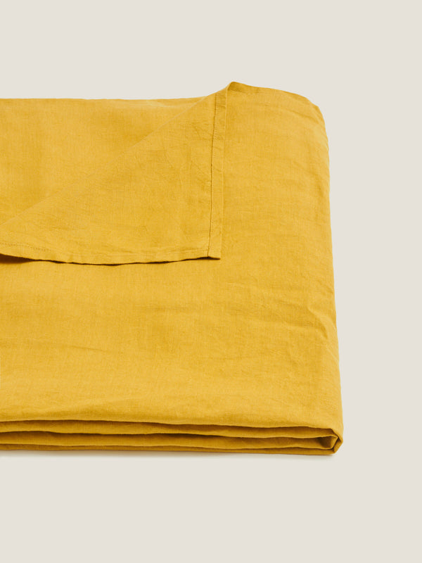 100% Linen Tablecloth in Ochre