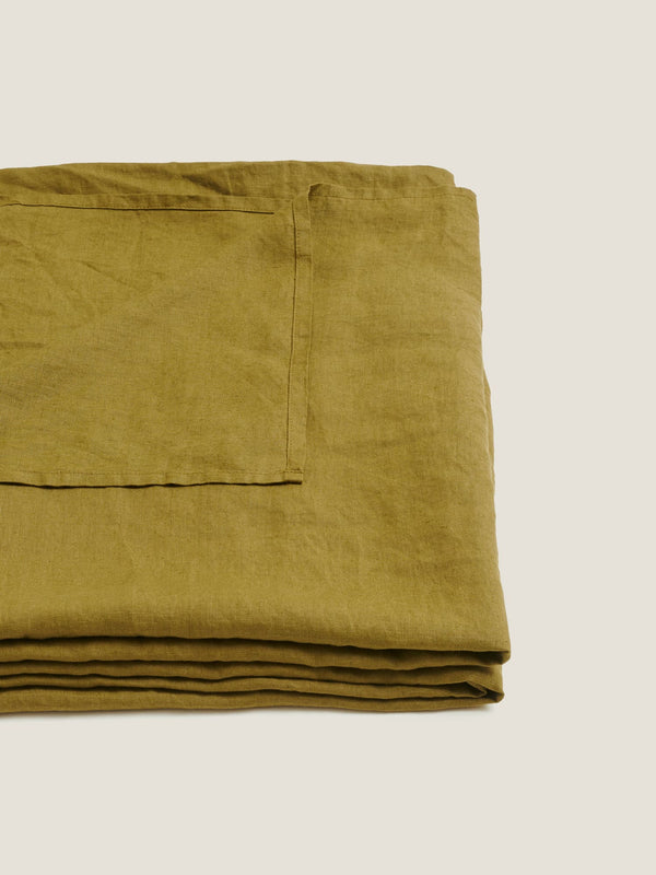 100% Linen Tablecloth in Olive