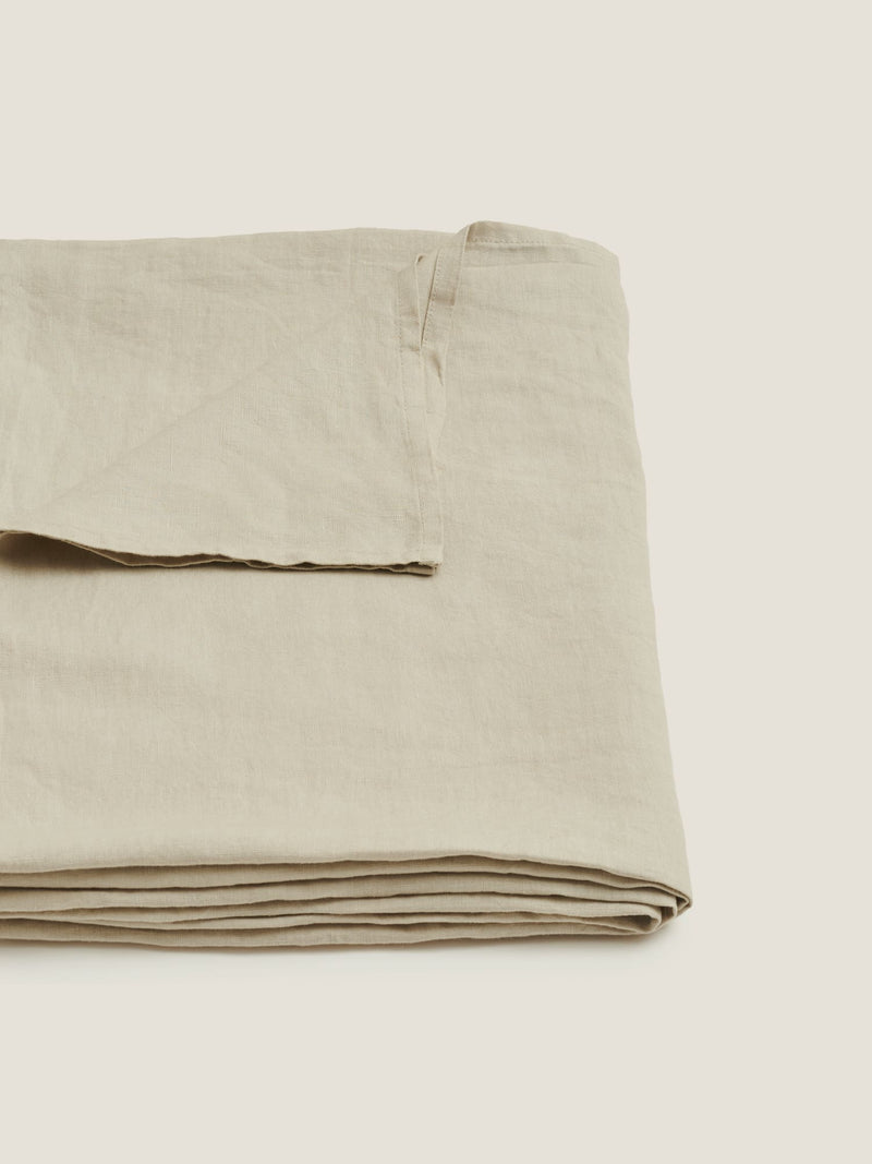100% Linen Tablecloth in Sand