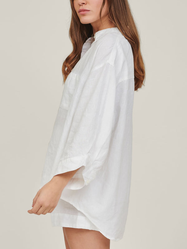 100% Linen shirt in White